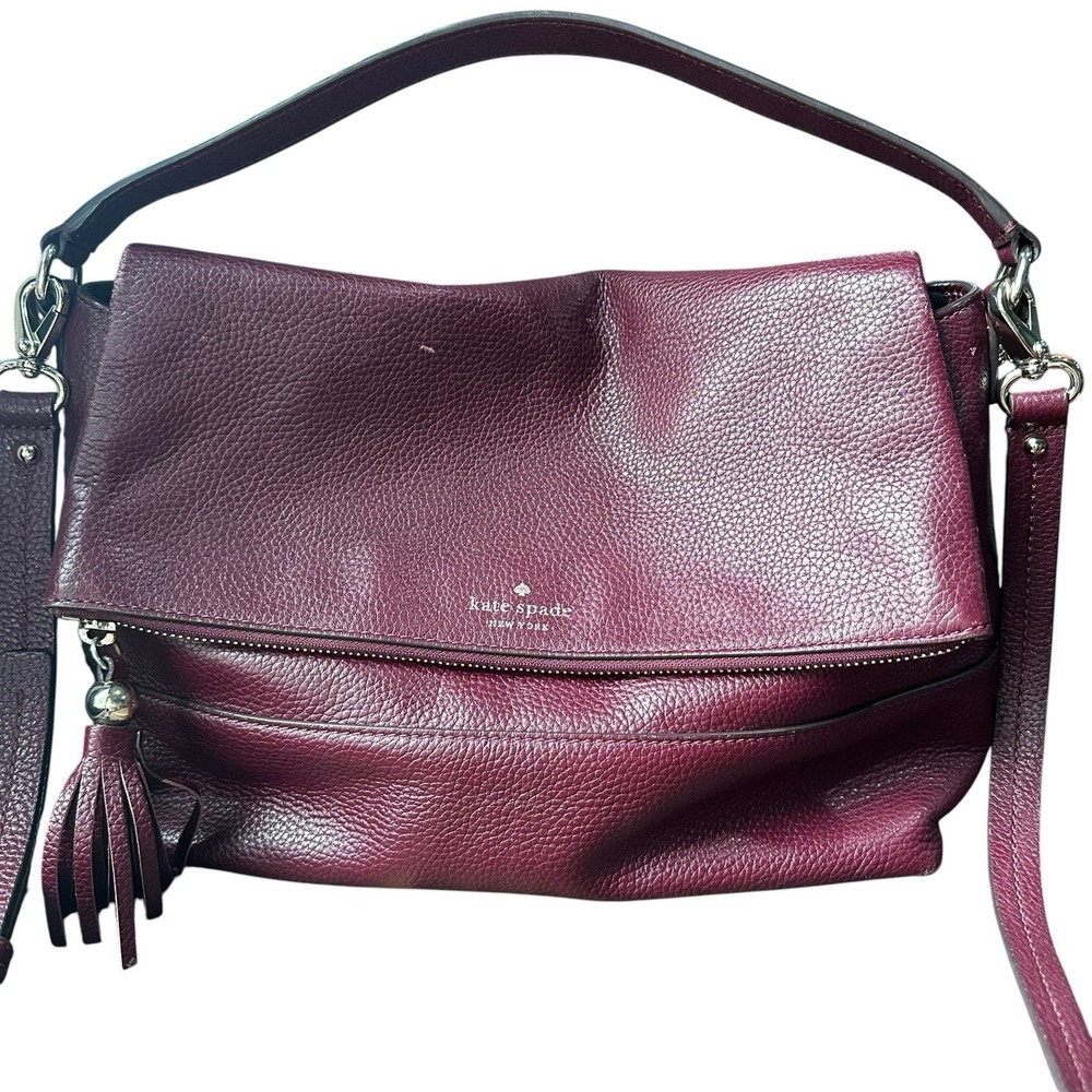 Kate Spade Miri Chester Street Shoulder Bag Crossbody Purse Wine Deep Maroon